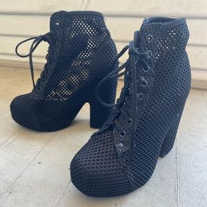 Jeffery Campbell mesh ankle boot